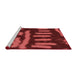 Sideview of Machine Washable Transitional Crimson Red Rug, wshpat2952rd