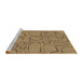 Sideview of Machine Washable Transitional Sienna Brown Rug, wshpat2953brn