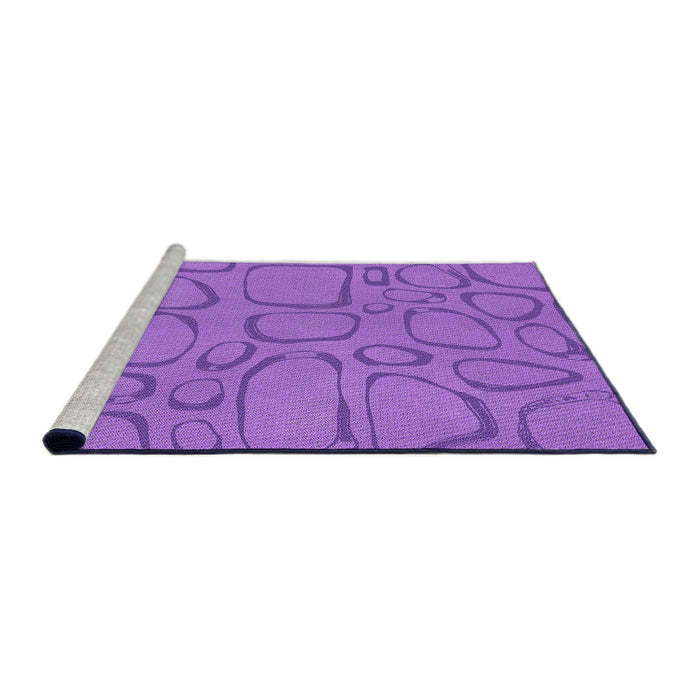 Sideview of Machine Washable Transitional Purple Rug, wshpat2953pur