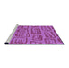 Sideview of Machine Washable Transitional Bright Neon Pink Purple Rug, wshpat2954pur