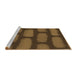 Sideview of Machine Washable Transitional Dark Bisque Brown Rug, wshpat2955brn