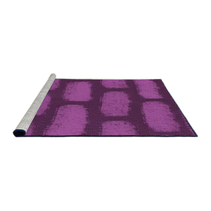 Sideview of Machine Washable Transitional Dark Magenta Purple Rug, wshpat2955pur