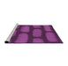 Sideview of Machine Washable Transitional Dark Magenta Purple Rug, wshpat2955pur