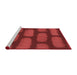 Sideview of Machine Washable Transitional Red Rug, wshpat2955rd