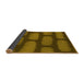 Thickness of Patterned Dark Golden Brown Rug, pat2955yw