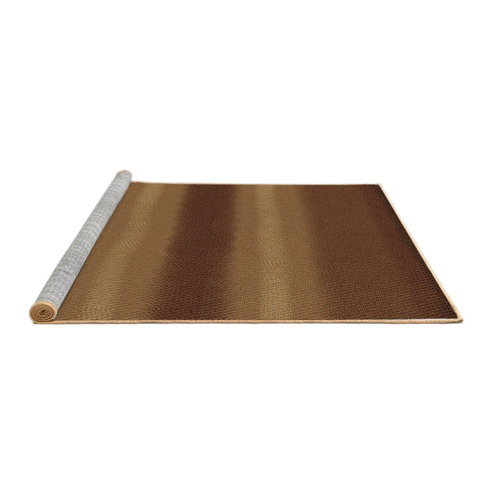 Sideview of Machine Washable Transitional Dark Bisque Brown Rug, wshpat2956brn