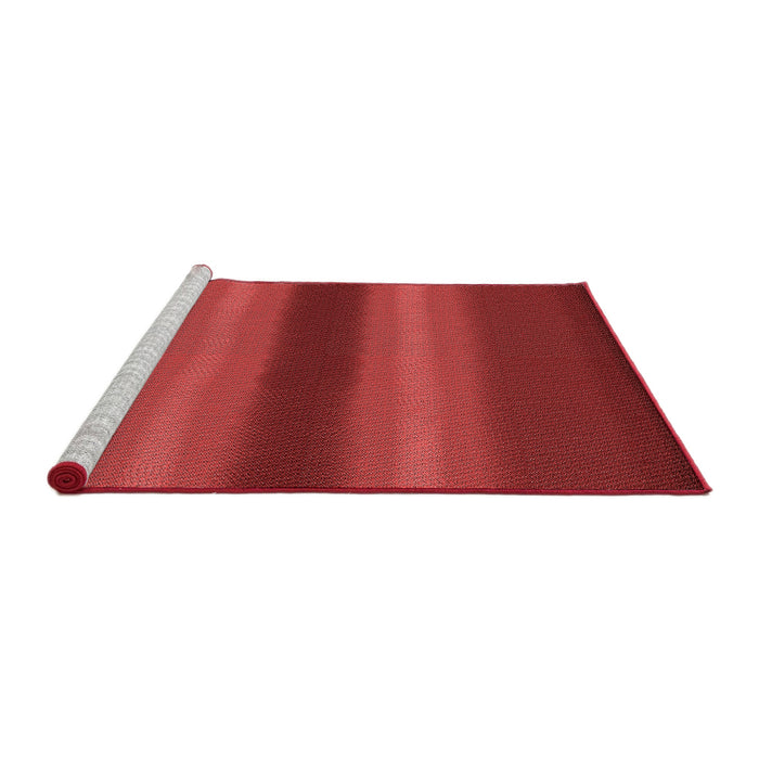 Sideview of Machine Washable Transitional Red Rug, wshpat2956rd