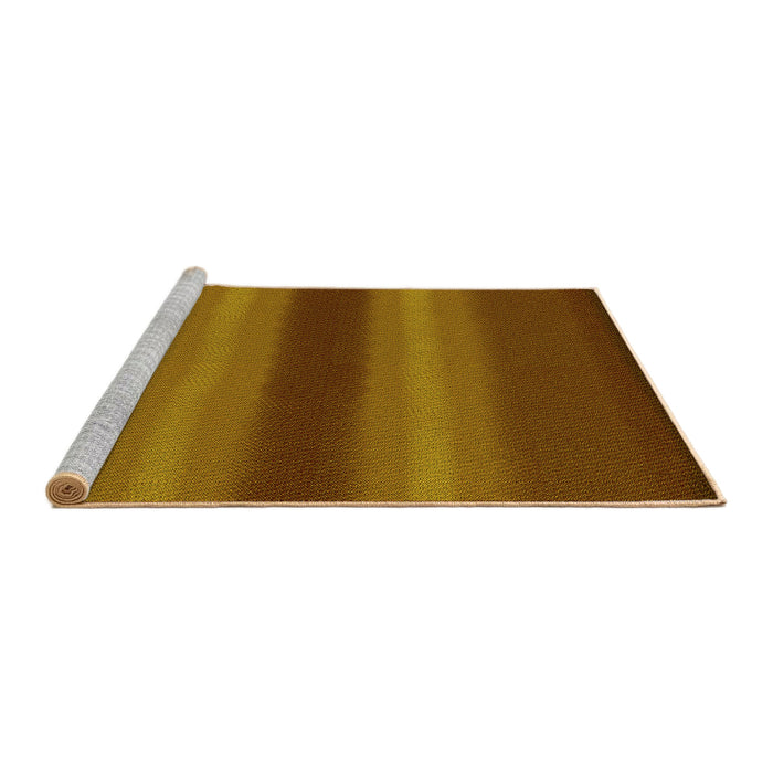 Sideview of Machine Washable Transitional Saffron Red Rug, wshpat2956yw