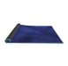 Thickness of Patterned Cobalt Blue Rug, pat2957blu