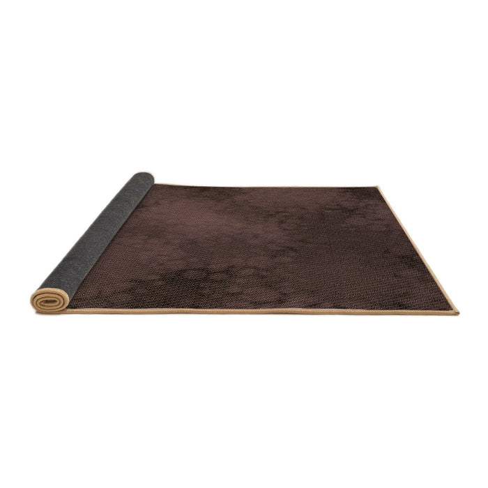 Thickness of Patterned Burgundy Brown Rug, pat2957brn