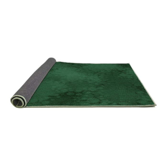 Thickness of Patterned Dark Forest Green Rug, pat2957grn