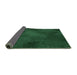 Thickness of Patterned Dark Forest Green Rug, pat2957grn