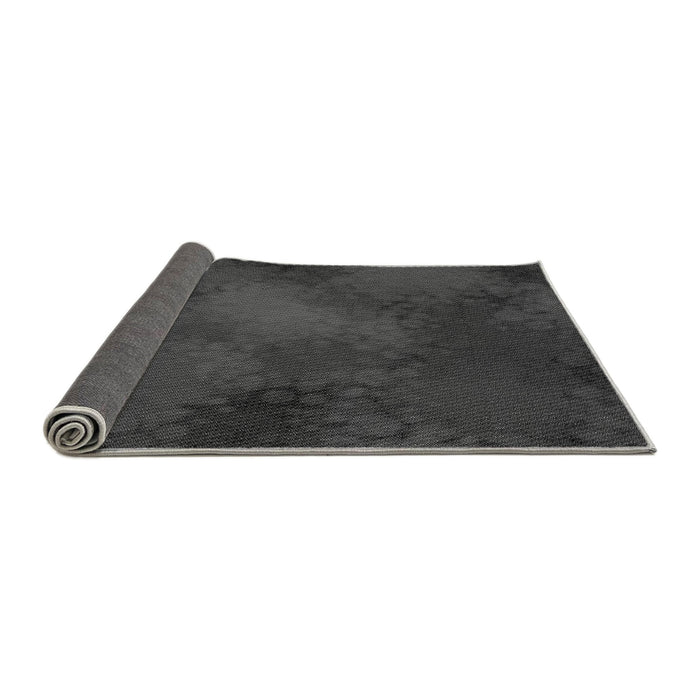 Thickness of Patterned Charcoal Black Rug, pat2957gry