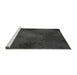 Sideview of Machine Washable Transitional Charcoal Black Rug, wshpat2957gry