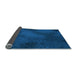 Thickness of Patterned Blue Rug, pat2957lblu