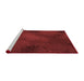 Sideview of Machine Washable Transitional Dark Red Rug, wshpat2957rd