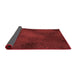 Thickness of Patterned Dark Red Rug, pat2957rd