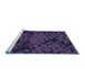 Sideview of Machine Washable Transitional Deep Purple Rug, wshpat2958blu