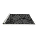 Sideview of Machine Washable Transitional Charcoal Black Rug, wshpat2958gry