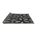 Thickness of Patterned Charcoal Black Rug, pat2959gry