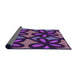 Thickness of Patterned Indigo Purple Rug, pat2959pur