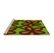 Sideview of Machine Washable Transitional Red Rug, wshpat2959yw