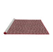 Sideview of Machine Washable Transitional Pink Rug, wshpat296rd