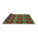 Thickness of Patterned Red Brown Rug, pat2960brn