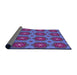 Thickness of Patterned Dark Magenta Purple Rug, pat2960pur