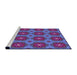 Sideview of Machine Washable Transitional Dark Magenta Purple Rug, wshpat2960pur