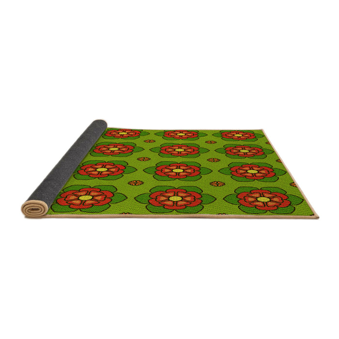 Thickness of Patterned Dark Bronze Brown Rug, pat2960yw