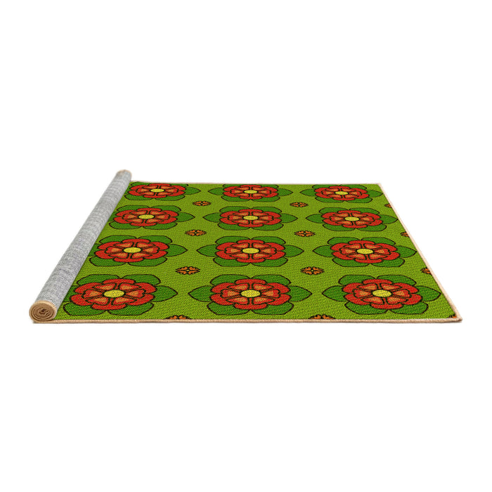 Sideview of Machine Washable Transitional Dark Bronze Brown Rug, wshpat2960yw