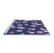 Sideview of Machine Washable Transitional Medium Purple Rug, wshpat2961blu