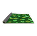 Thickness of Patterned Deep Emerald Green Rug, pat2961grn