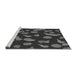 Sideview of Machine Washable Transitional Charcoal Black Rug, wshpat2961gry