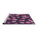 Sideview of Machine Washable Transitional Orchid Purple Rug, wshpat2961pur