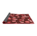 Thickness of Patterned Saffron Red Rug, pat2961rd