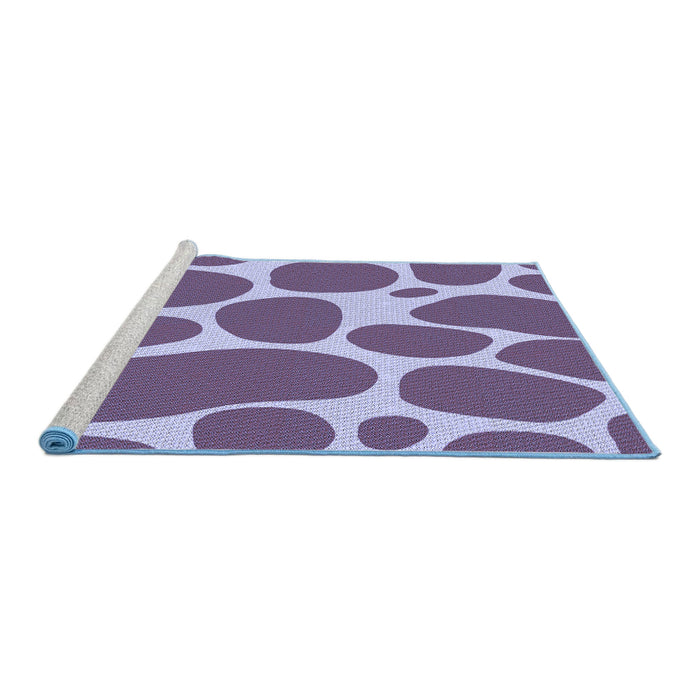 Sideview of Machine Washable Transitional Purple Rug, wshpat2962blu