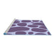 Sideview of Machine Washable Transitional Purple Rug, wshpat2962blu