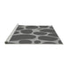 Sideview of Machine Washable Transitional Gunmetal Gray Rug, wshpat2962gry