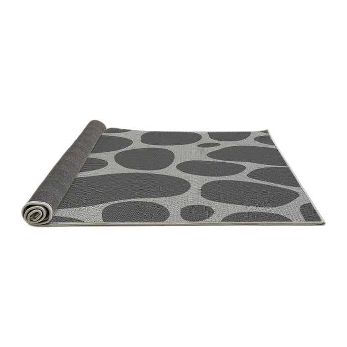 Thickness of Patterned Gunmetal Gray Rug, pat2962gry