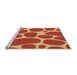 Sideview of Machine Washable Transitional Orange Rug, wshpat2962org