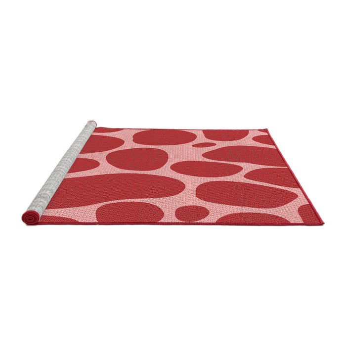 Sideview of Machine Washable Transitional Red Rug, wshpat2962rd