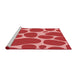 Sideview of Machine Washable Transitional Red Rug, wshpat2962rd