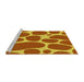 Sideview of Machine Washable Transitional Red Rug, wshpat2962yw