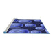 Sideview of Machine Washable Transitional Light Slate Blue Rug, wshpat2963blu