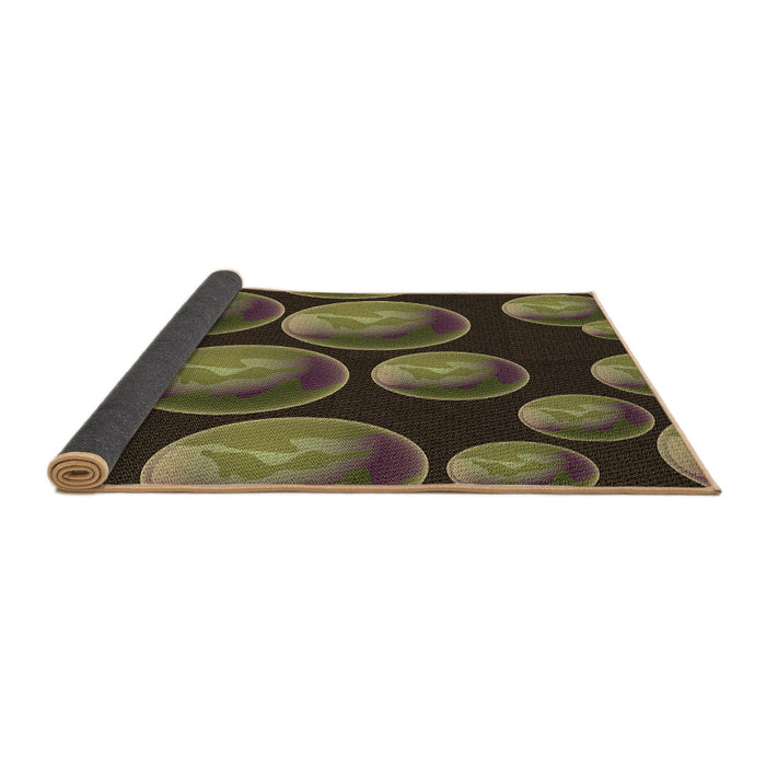 Thickness of Patterned Milk Chocolate Brown Rug, pat2963brn