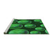 Sideview of Machine Washable Transitional Deep Emerald Green Rug, wshpat2963grn