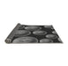 Thickness of Patterned Charcoal Black Rug, pat2963gry