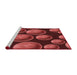 Sideview of Machine Washable Transitional Red Rug, wshpat2963rd